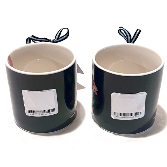 Two (2) JOULES Dog We Woof You a Merry Christmas Ceramic Mugs Blue/White 12oz - Picture 9 of 13